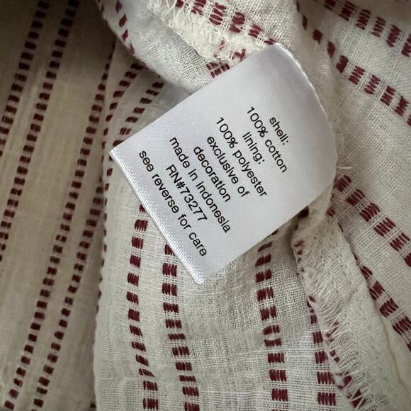 Elizabeth & James Peasant Sleeve Women's Blouse Top Shirt Pintuck Embroidery - Picture 3 of 5